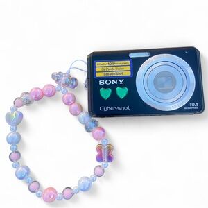 Used Black Sony Steady-shot DSC-W180 10.1MP Digital Camera w/ battery and case